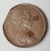 AUSTRALIA 1967 . TWO 2 CENTS COIN . ERROR . PLANCHET FLAW . NO S.D. INITIALS